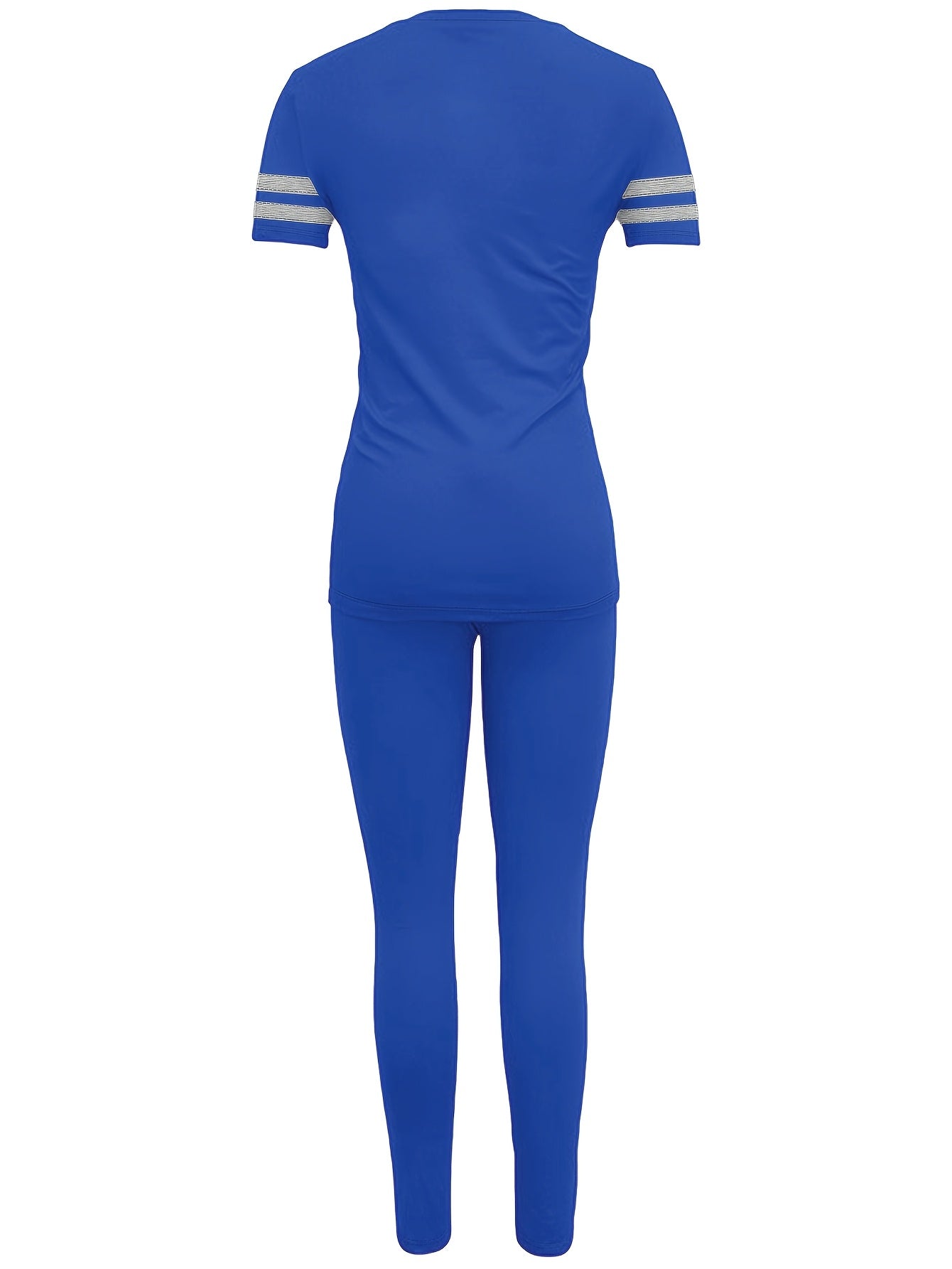 Women's sporty casual set with T-shirt and leggings – modern outfit for everyday and fitness