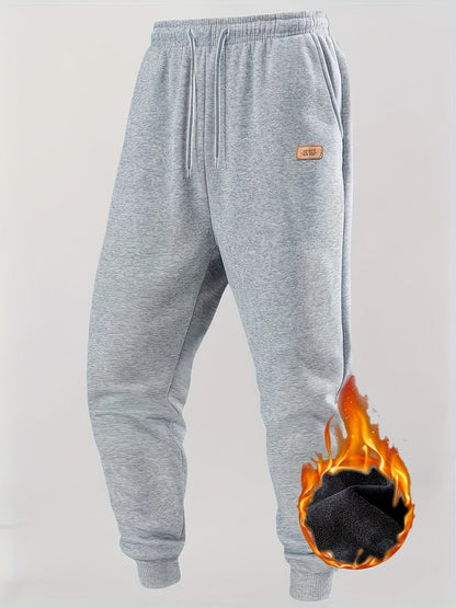 Gefütterte Jogginghose für Herren mit Kordelzug und Bündchen