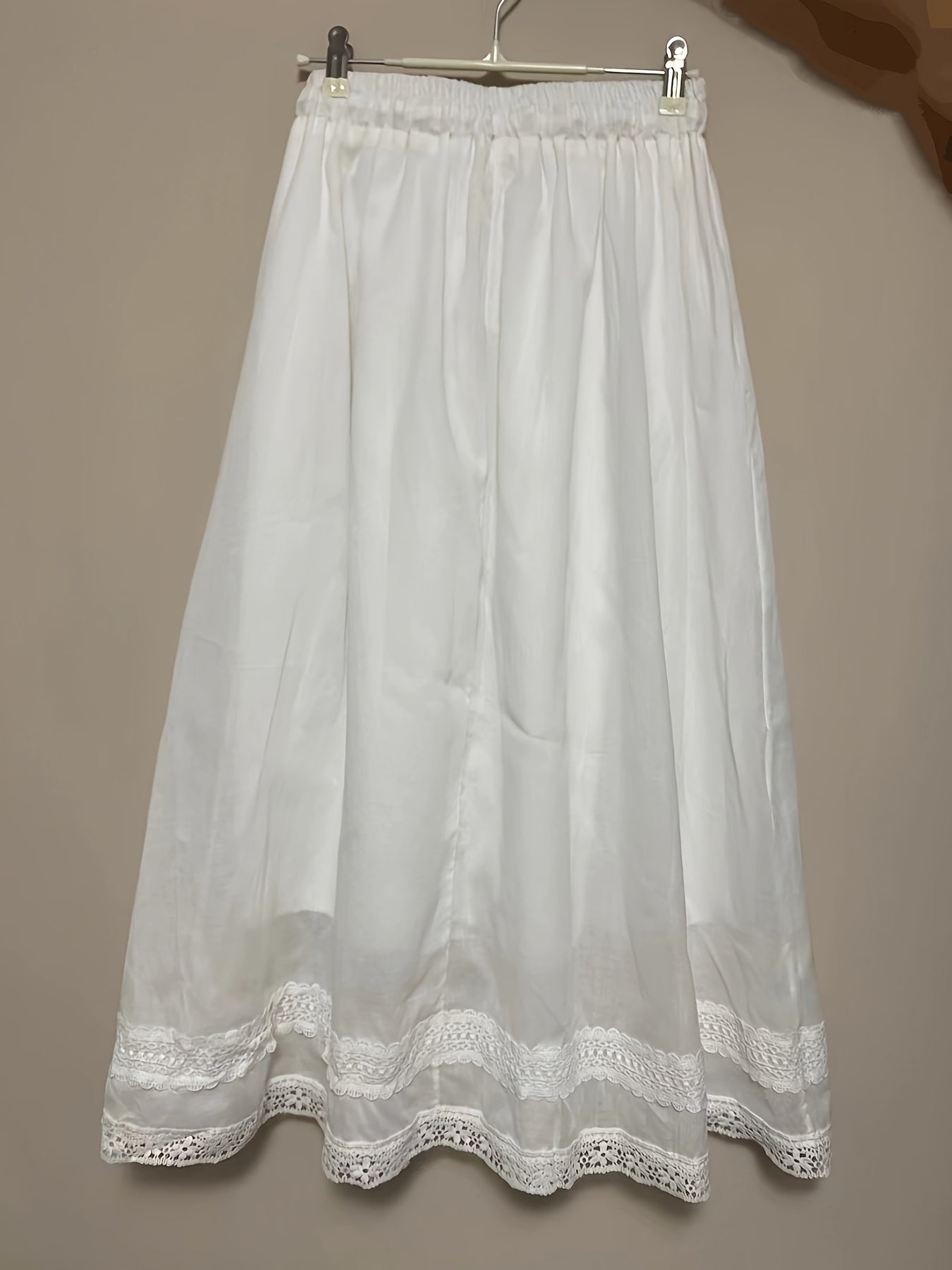 Women's Vintage Slip with Lace for Summer, Midi Petticoat in Romantic Style