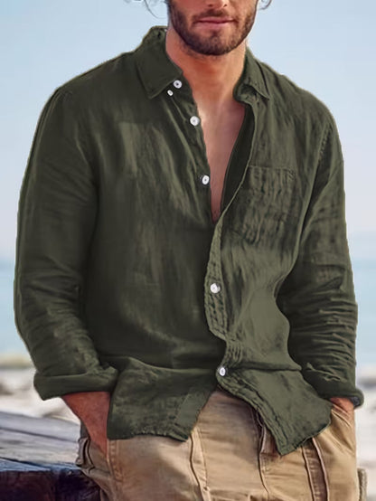 Men's casual shirt with button placket and modern cut for everyday wear and going out