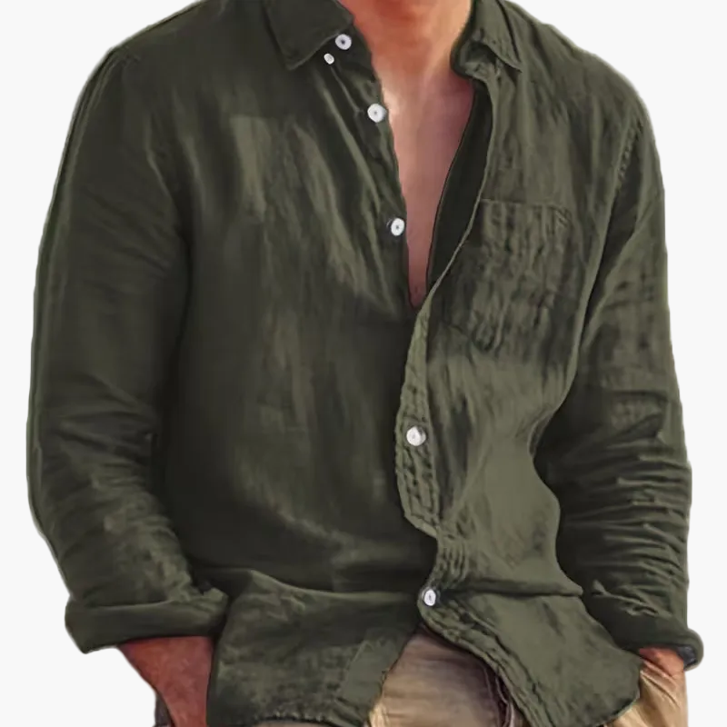 Men's casual shirt with button placket and modern cut for everyday wear and going out