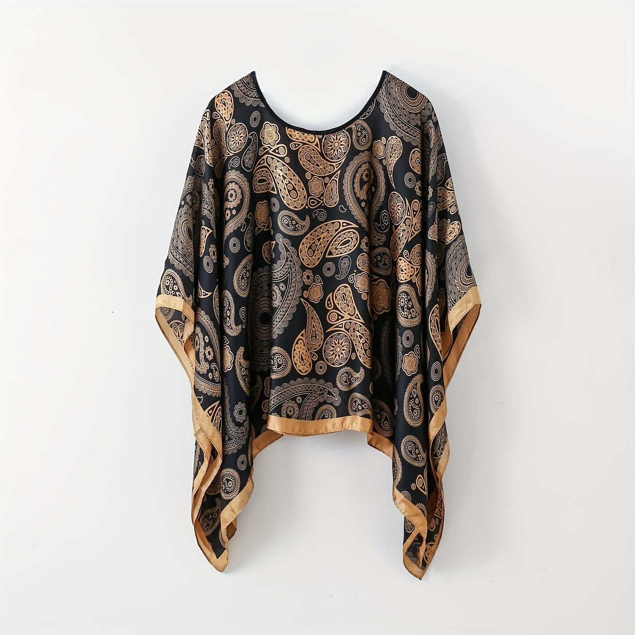 Women's Boho Poncho Tunic – Elegant Cover-Up for Beach and Leisure