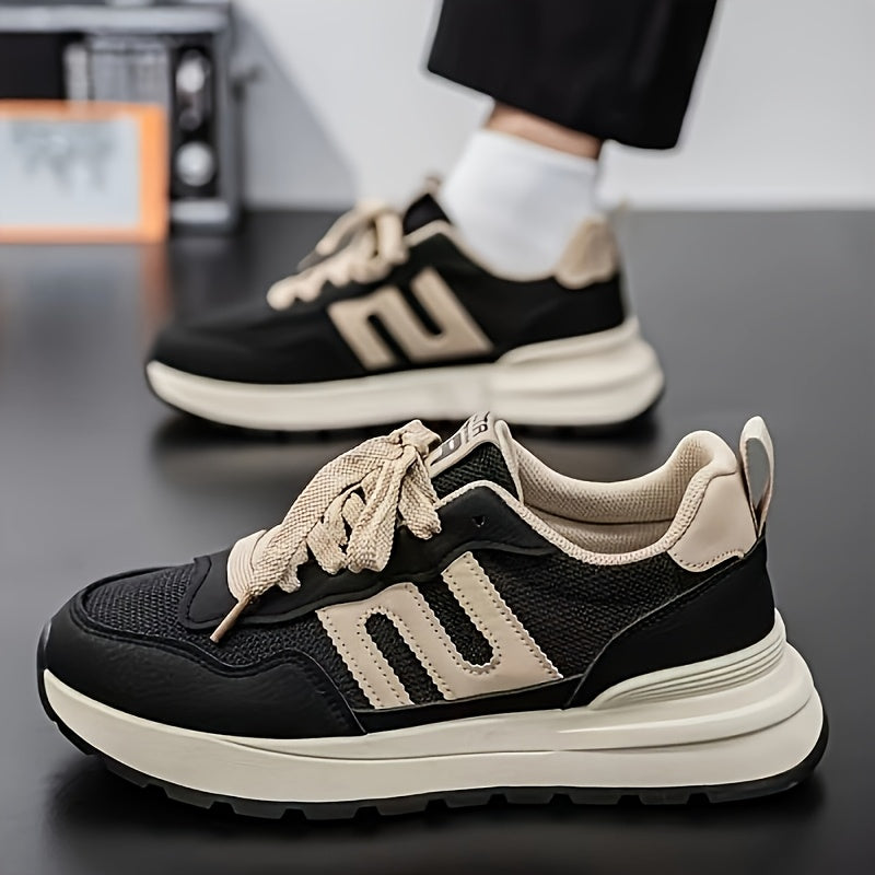 Herren Sneaker Preppy Stil Freizeit Laufschuhe Bequem Alltagsmode