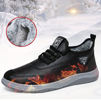 Herren Winterschuhe gefüttert, Freizeitschuhe mit Schnürung, Braun oder Schwarz