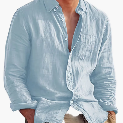Men's casual shirt with button placket and modern cut for everyday wear and going out