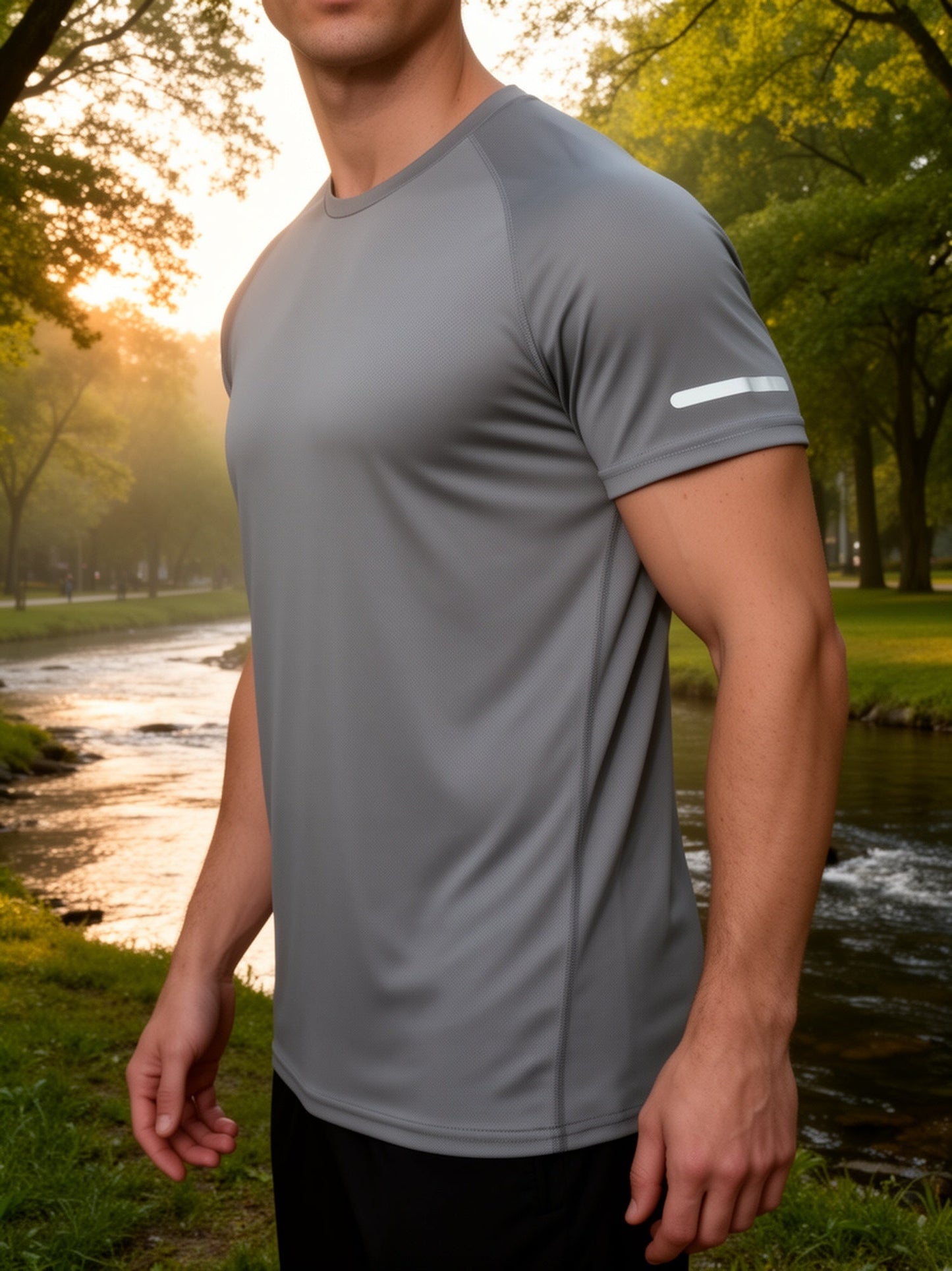 Men's Short-Sleeve Sports T-Shirt Regular Fit – Ideal for Fitness, Running, and Outdoor Activities