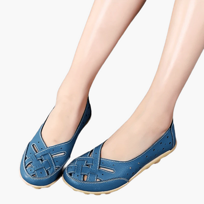 Women's Comfort Ballerinas with Braided Design – Comfortable Slip-Ons for Everyday and Leisure
