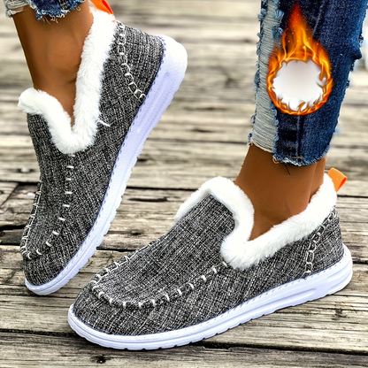 Women's Winter Moccasin Shoes with Plush Lining – Warm & Comfortable