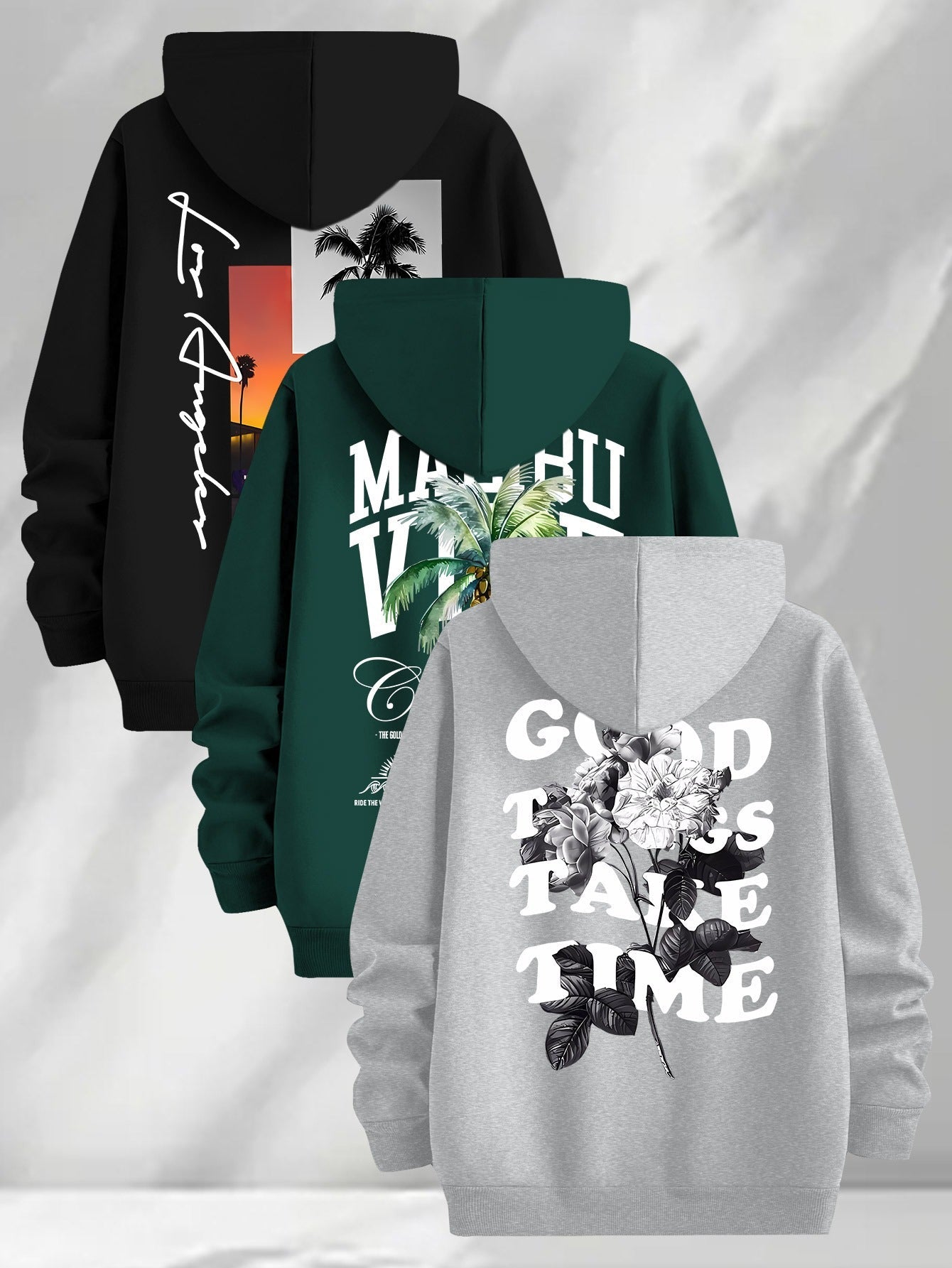 Hooded sweatshirt with graphic print, men’s/unisex