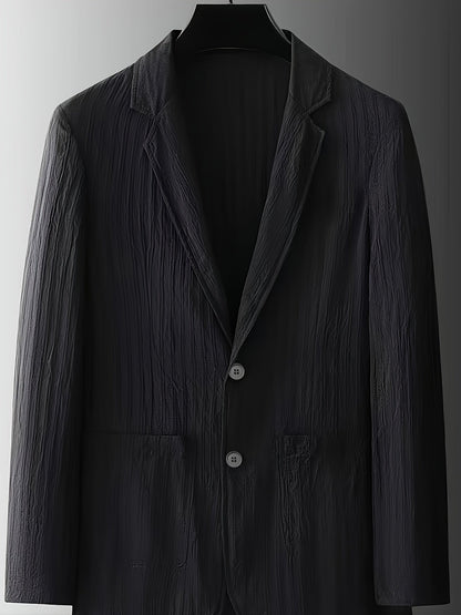 Men's Modern Fit Blazer with Stripes – Elegant Business & Casual Style