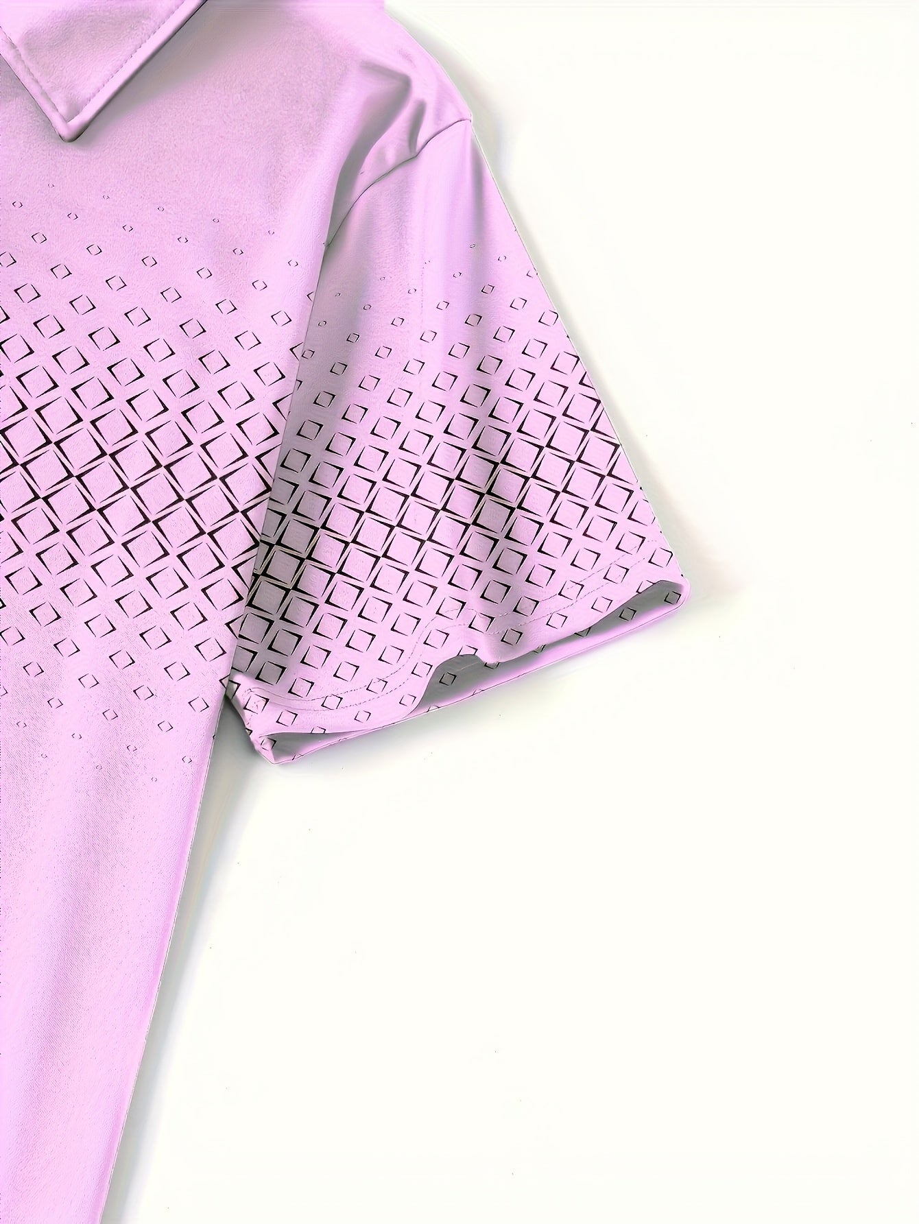 Herren Polo-Shirt mit geometrischem Muster – Modischer Freizeit-Look für Alltag und Sommer