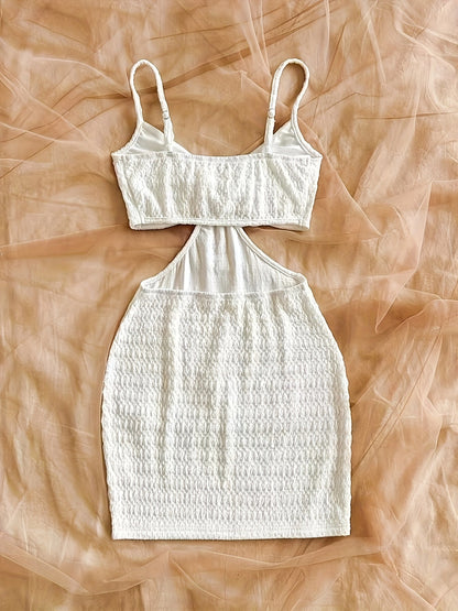Women's Bodycon Mini Dress with Cut-Out and Starfish Detail – Summer Beachwear