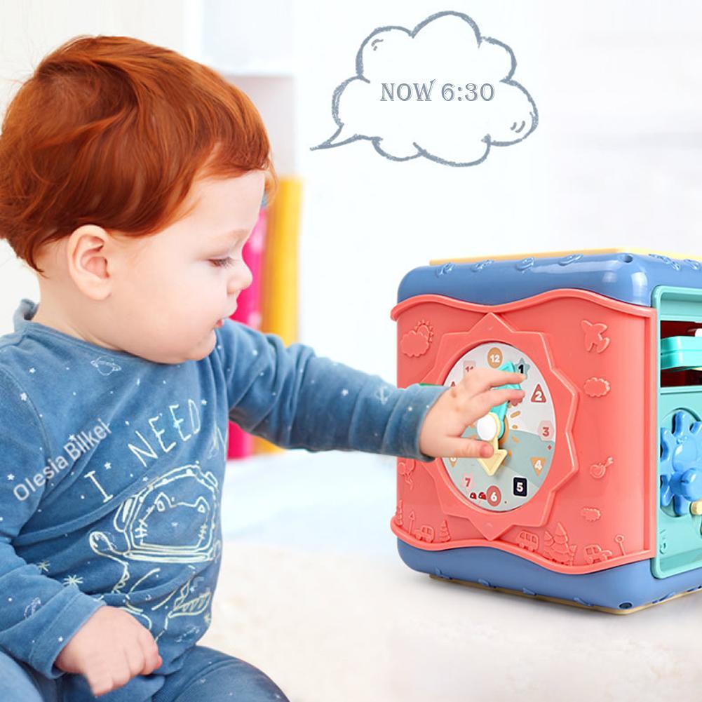 Children's Montessori Learning Toy Cube with 6 Sides – Motor Skills, Mathematics, and Shapes for Boys and Girls