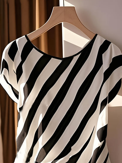 Women's Boho Blouse Shirt with Paisley Pattern and Knot Detail – Elegant Spring & Summer Top, Fashionable and Versatile