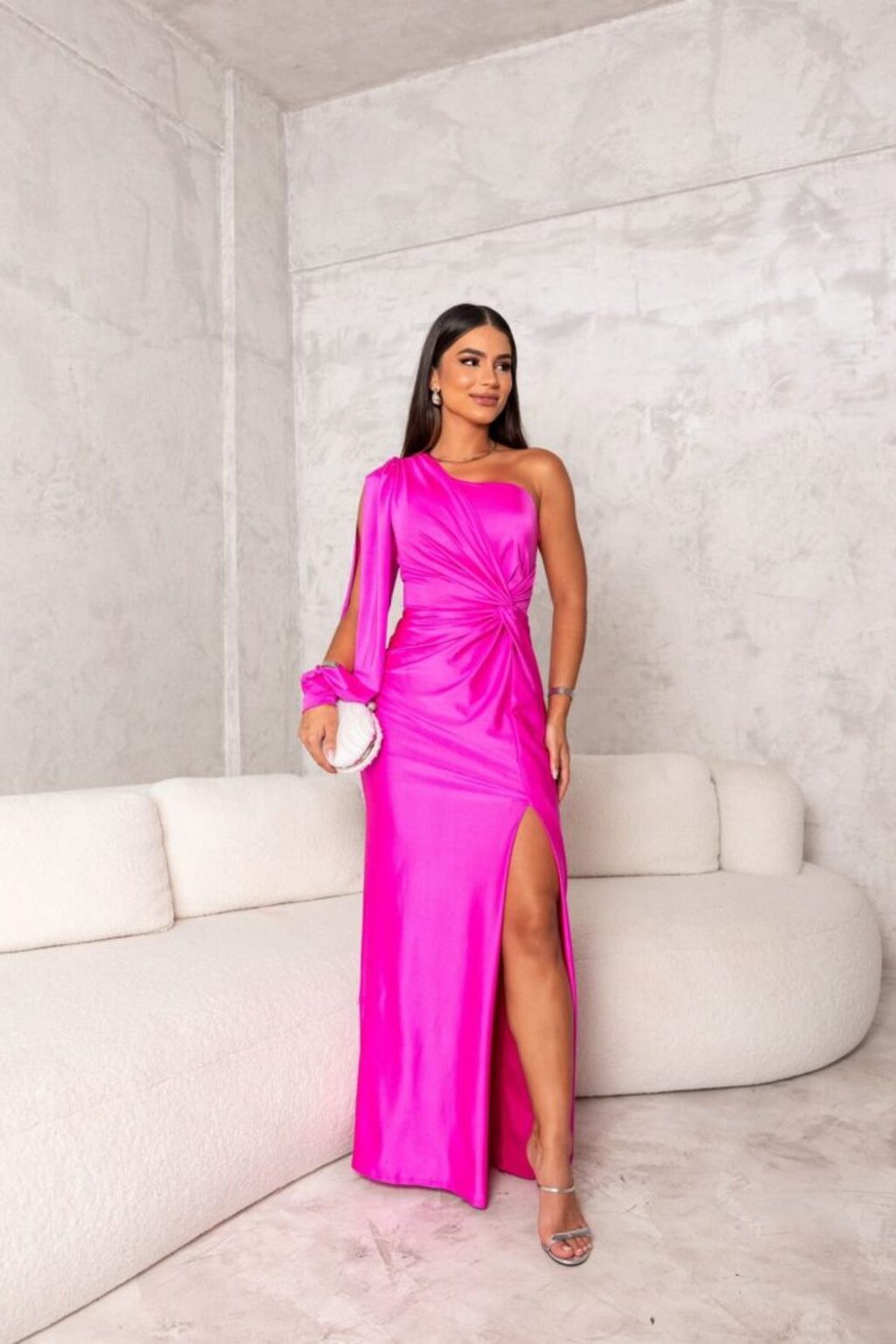Women's One-Shoulder Evening Dress Elegant Asymmetrical Festive Gala