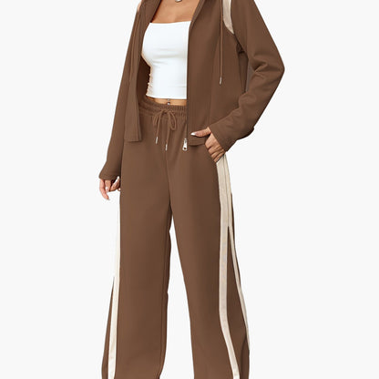 Women's Casual Tracksuit Set with Hoodie – Two-Piece, Casual, Ideal for Everyday and Sports