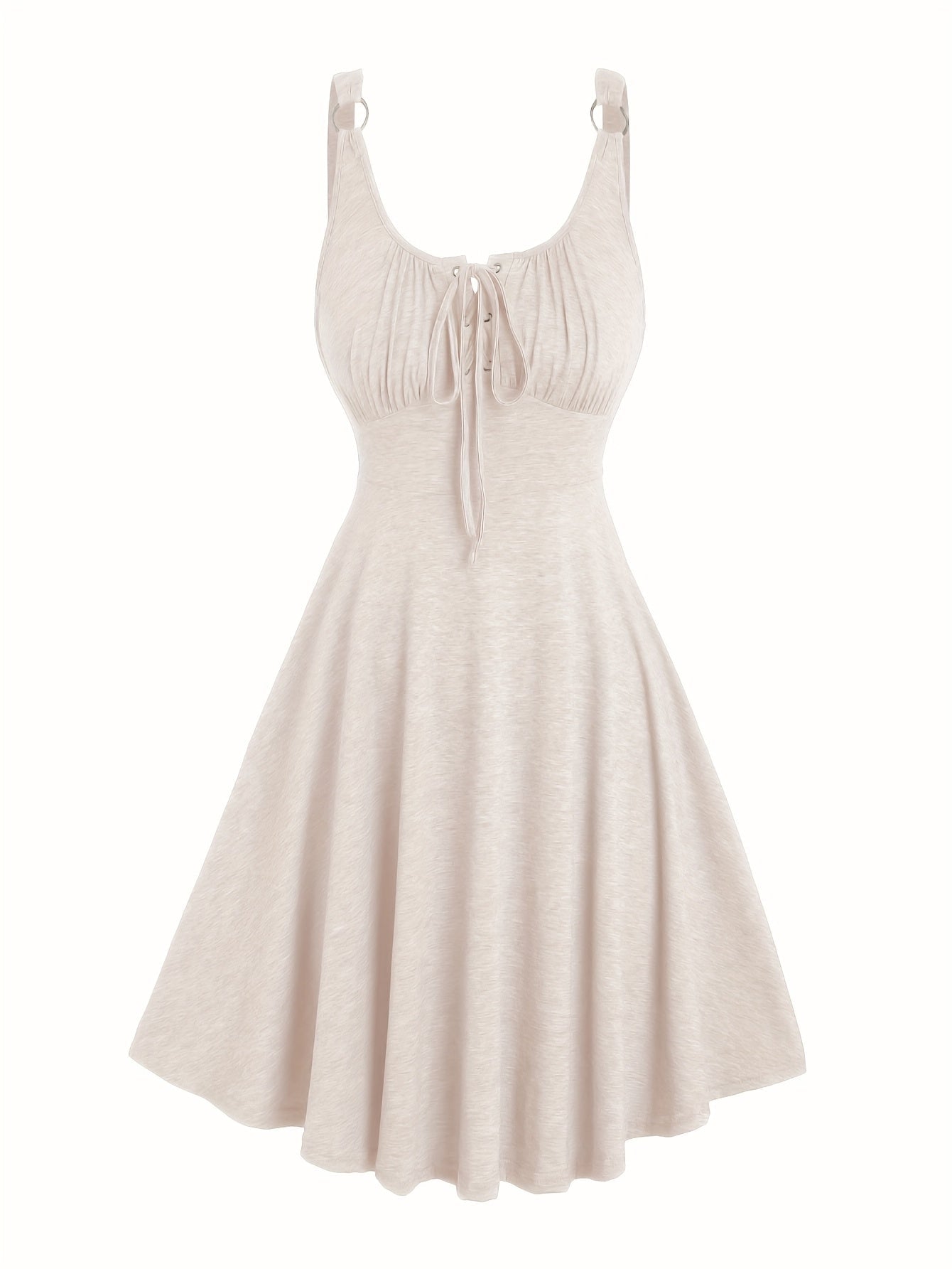 Damen Skaterkleid mit Schnürung – Freizeitkleid im Vintage-Stil für Alltag und Sommer