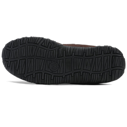 Lined men’s moccasin slippers – warm house slippers with a bow