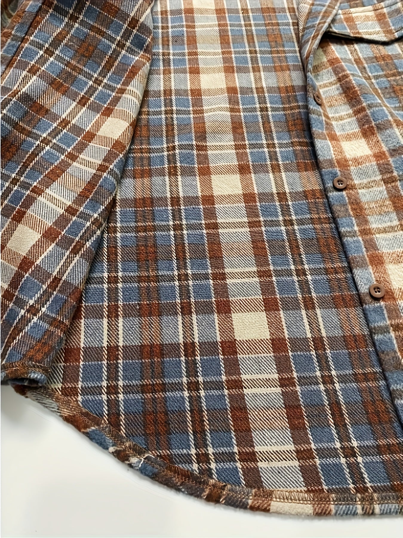 Plaid oversized shacket for women, transitional jacket, brown, blue, beige