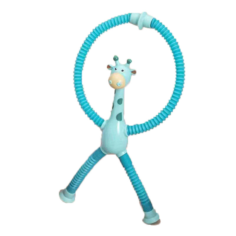 Children's Cartoon Telescopic Giraffe Fidget Toy with Suction Cup – Stress Relief & Sensory Fun
