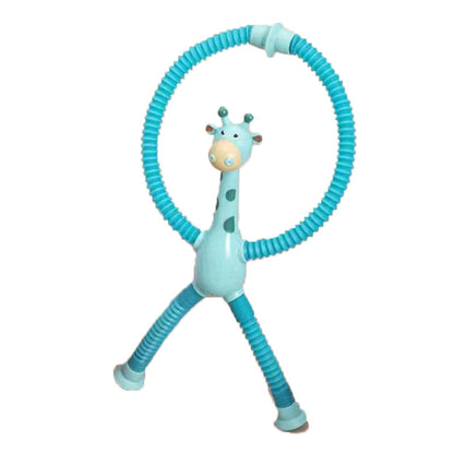 Children's Cartoon Telescopic Giraffe Fidget Toy with Suction Cup – Stress Relief & Sensory Fun