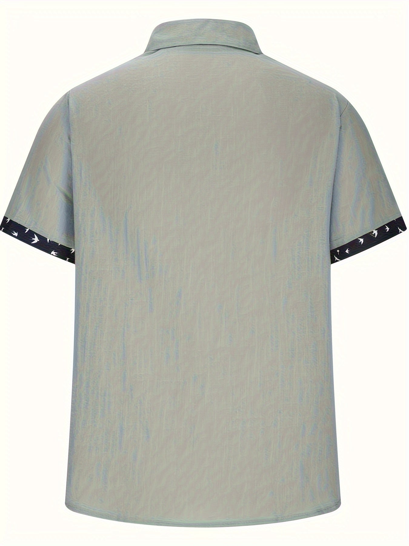 Men's Summer Short-Sleeve Casual Shirt with Contrast Details – Perfect for Vacation & Everyday Wear