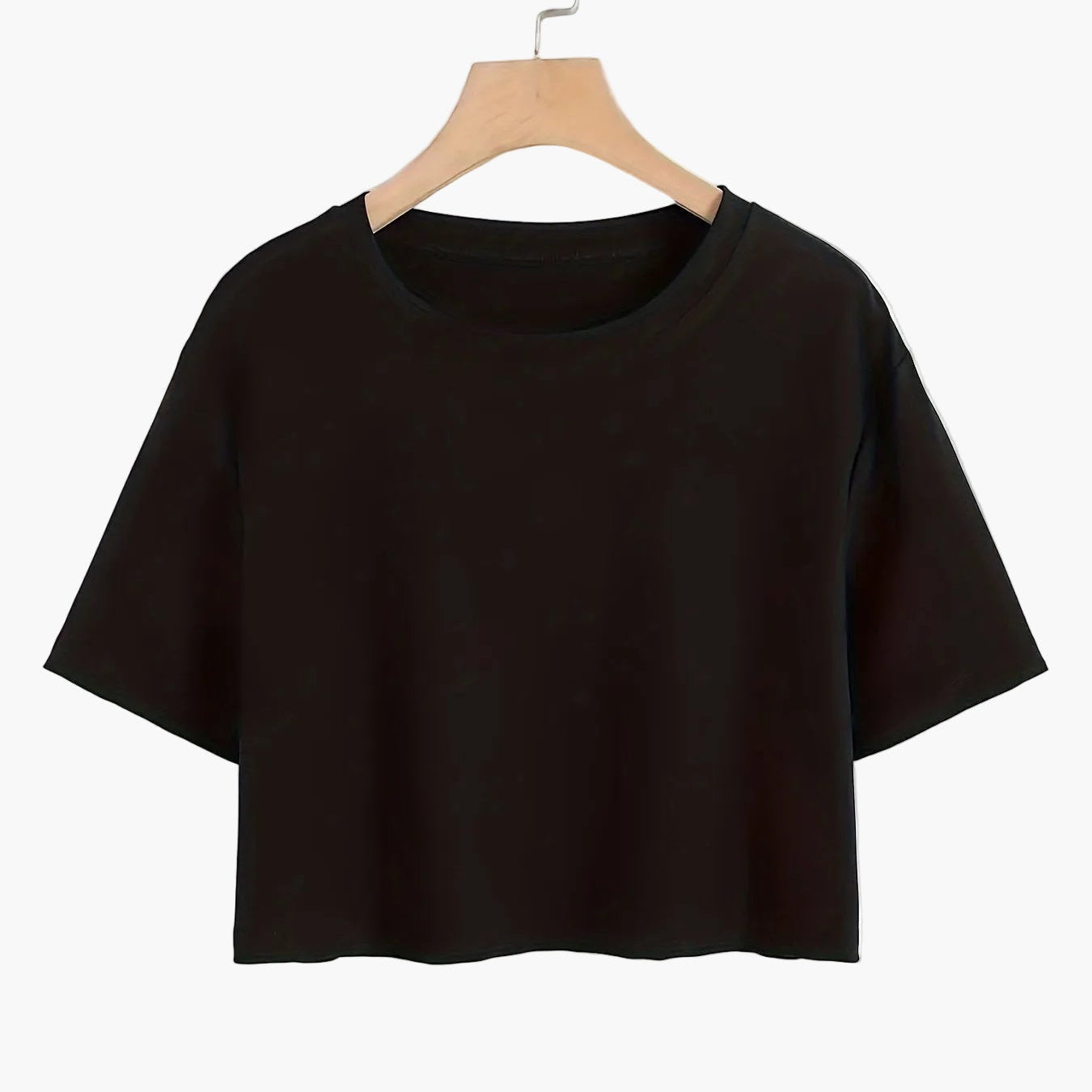 Women's Cropped Short-Sleeve T-Shirt, Casual, Perfect for Summer