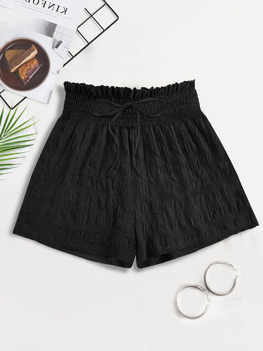 Women's casual shorts with high waist and paperbag waist – ideal for summer, vacation, and everyday wear