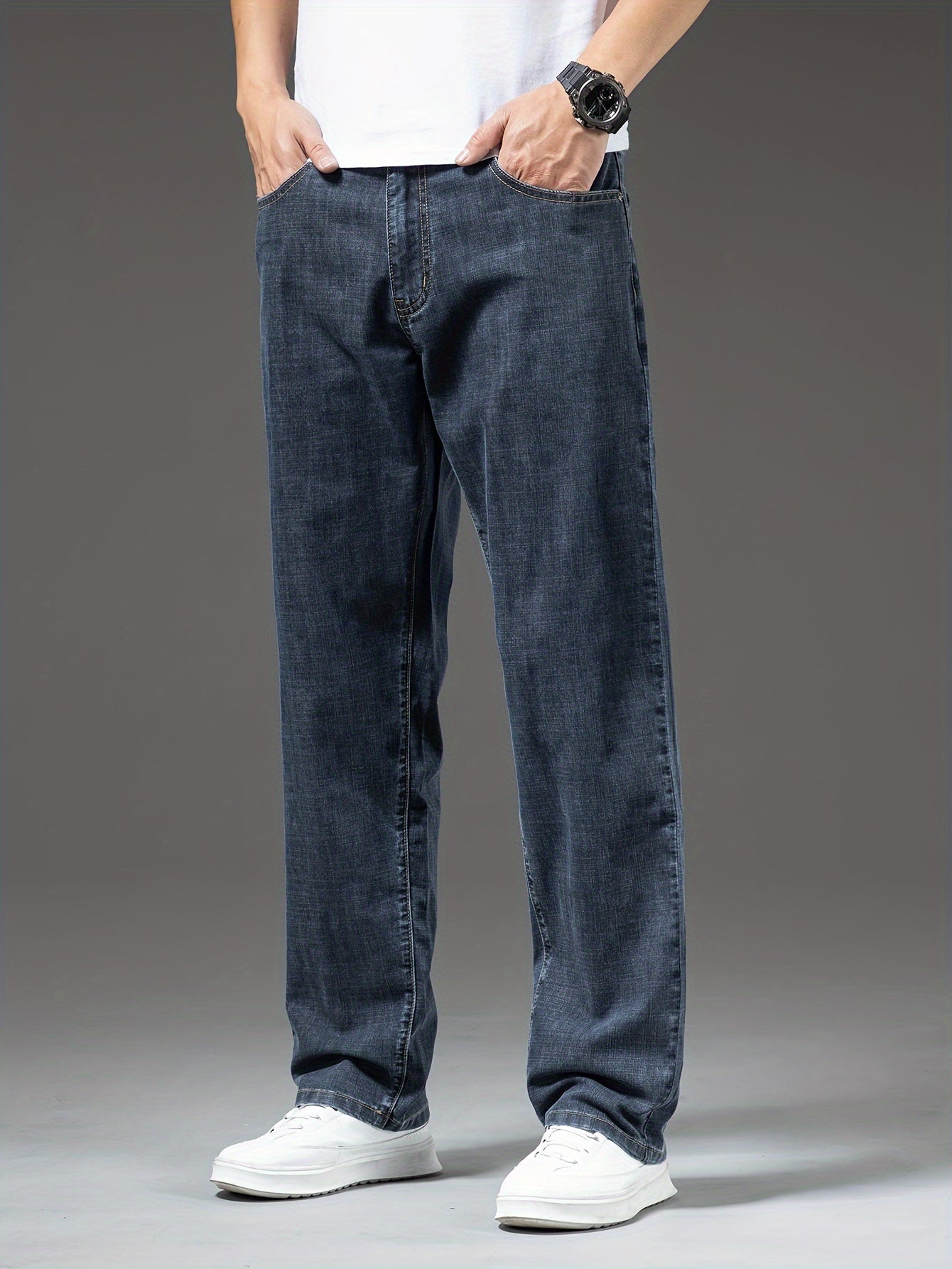 Men's Jeans Wide Leg Casual Style for Leisure and Everyday Wear