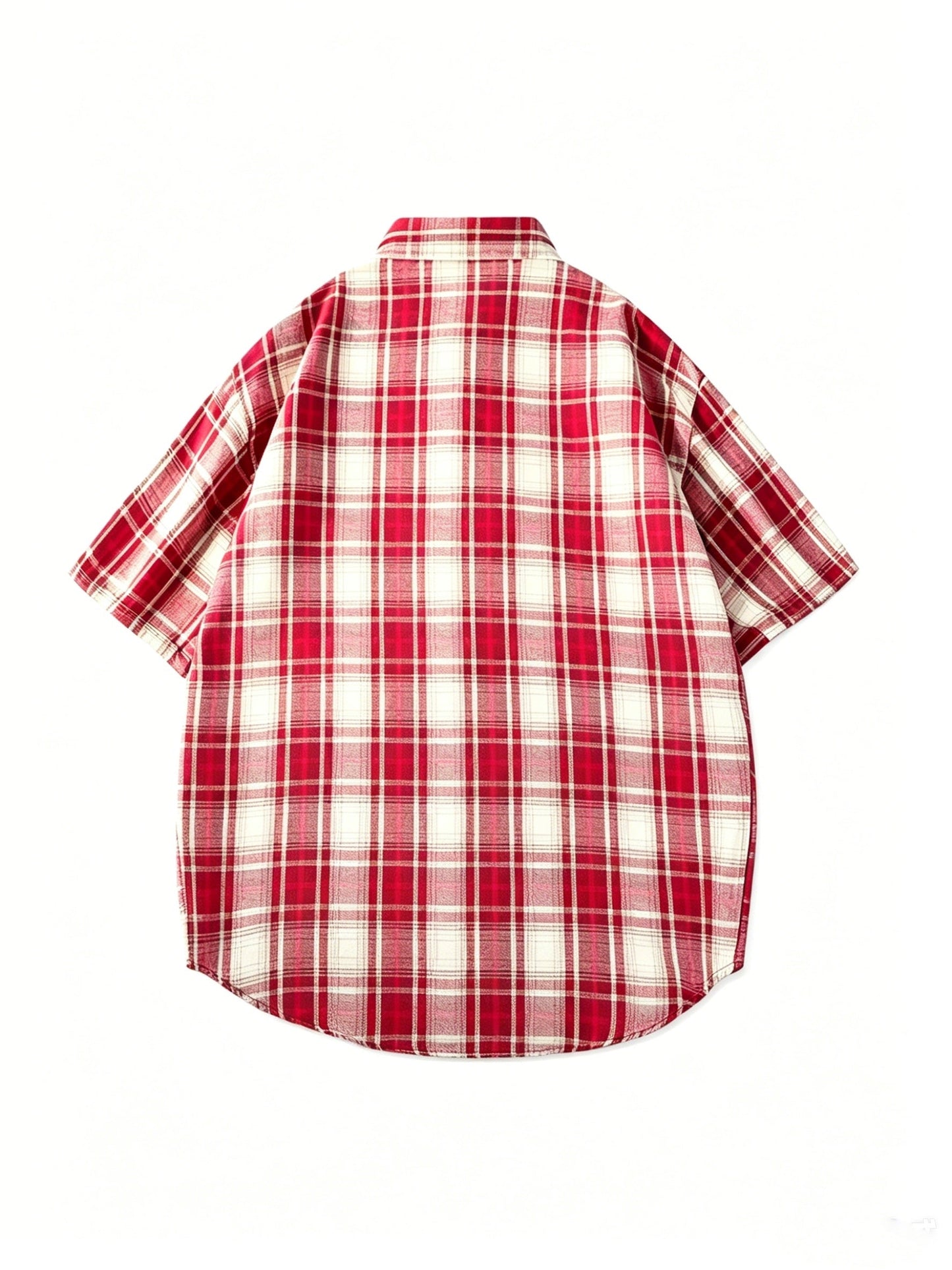 Men's Short Sleeve Casual Shirt Checked Vintage Look Streetwear