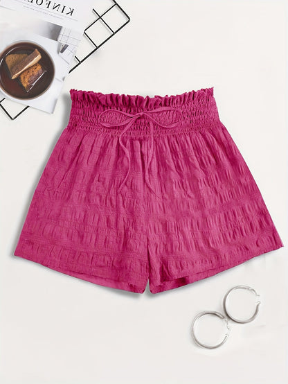Women's casual shorts with high waist and paperbag waist – ideal for summer, vacation, and everyday wear