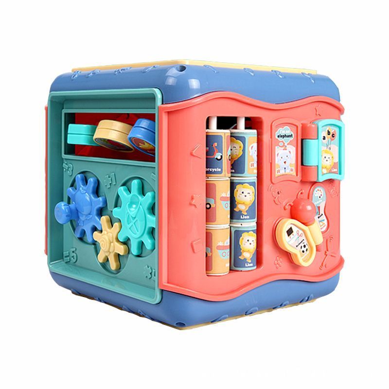 Children's Montessori Learning Toy Cube with 6 Sides – Motor Skills, Mathematics, and Shapes for Boys and Girls