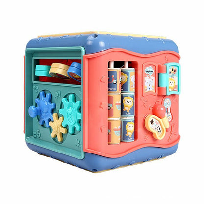 Children's Montessori Learning Toy Cube with 6 Sides – Motor Skills, Mathematics, and Shapes for Boys and Girls