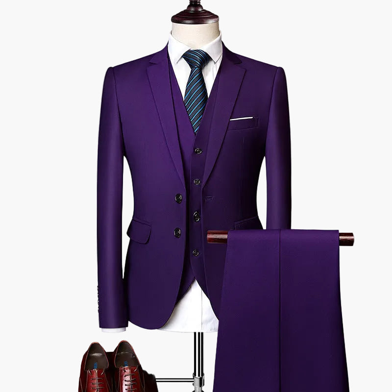 Men's 3-piece Suit Set – Modern Slim Fit for Wedding & Business