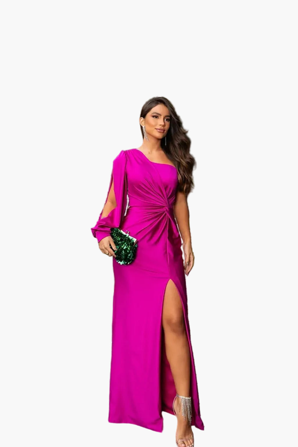 Women's One-Shoulder Evening Dress Elegant Asymmetrical Festive Gala
