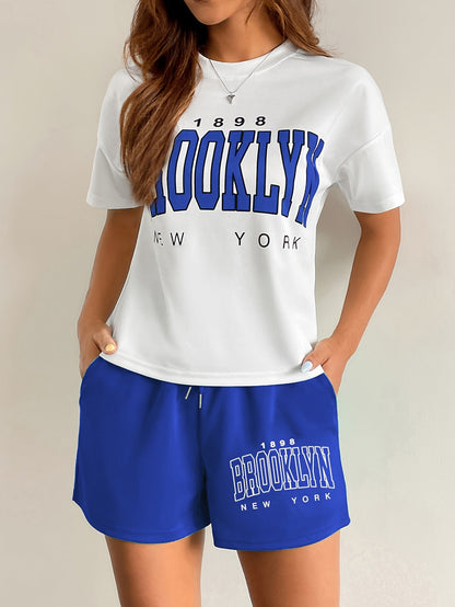 Damen Brooklyn New York Casual Lounge Set – Sportlicher Zweiteiler für Freizeit & Alltag