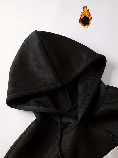 Men's color-block hoodie with hood and drawstring