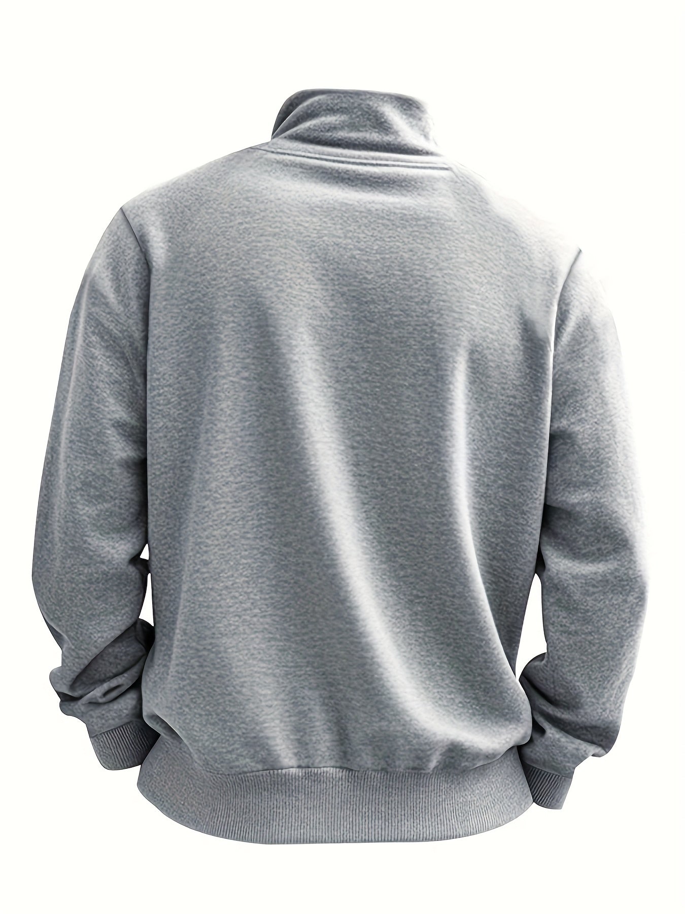 Herren Halb-Reißverschluss Pullover mit Brusttasche