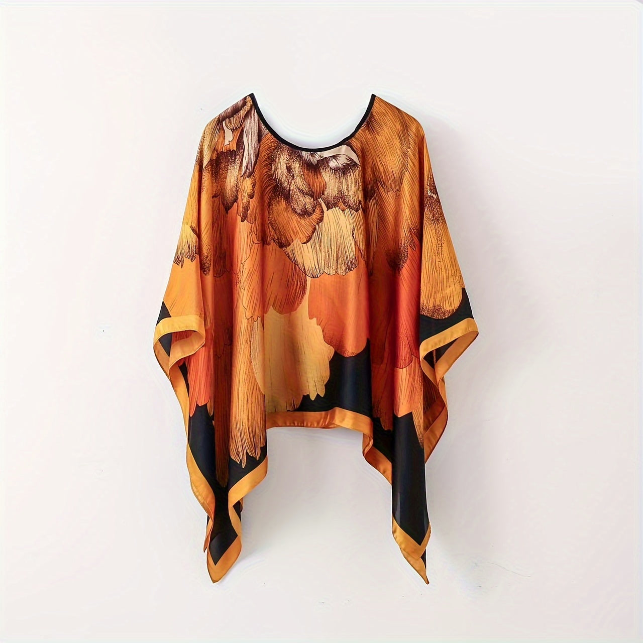 Women's Boho Poncho Tunic – Elegant Cover-Up for Beach and Leisure