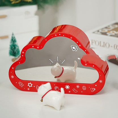 Children's Christmas Decoration Kit with LED Light – Magical Building Blocks Toy with Mirror for Festive Decoration