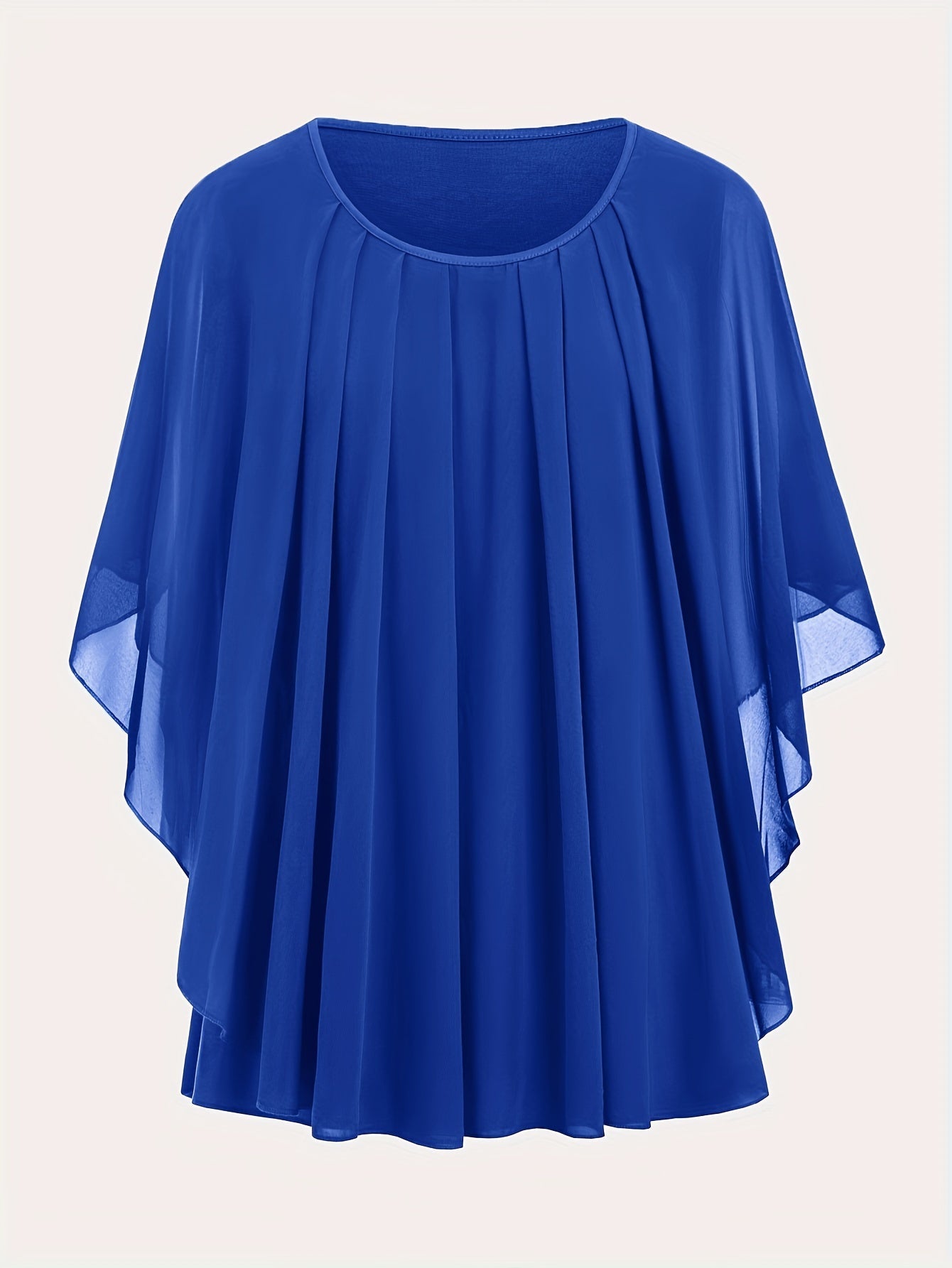Women's Elegant Flowing Chiffon Cape Top for Going Out – Oversized Style