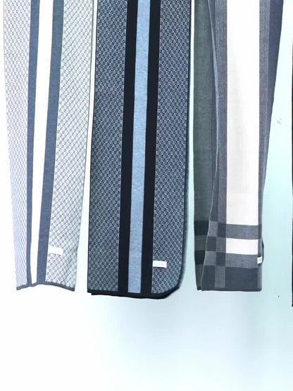 Scarf men women plaid winter warm casual knitted scarf