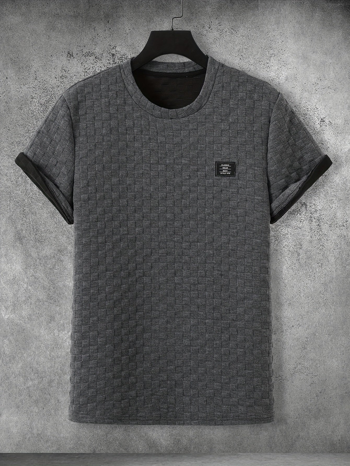Men's Modern Short-Sleeve T-Shirt with Waffle Texture and Urban Look – Casual & Everyday Wear