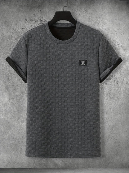 Men's Modern Short-Sleeve T-Shirt with Waffle Texture and Urban Look – Casual & Everyday Wear