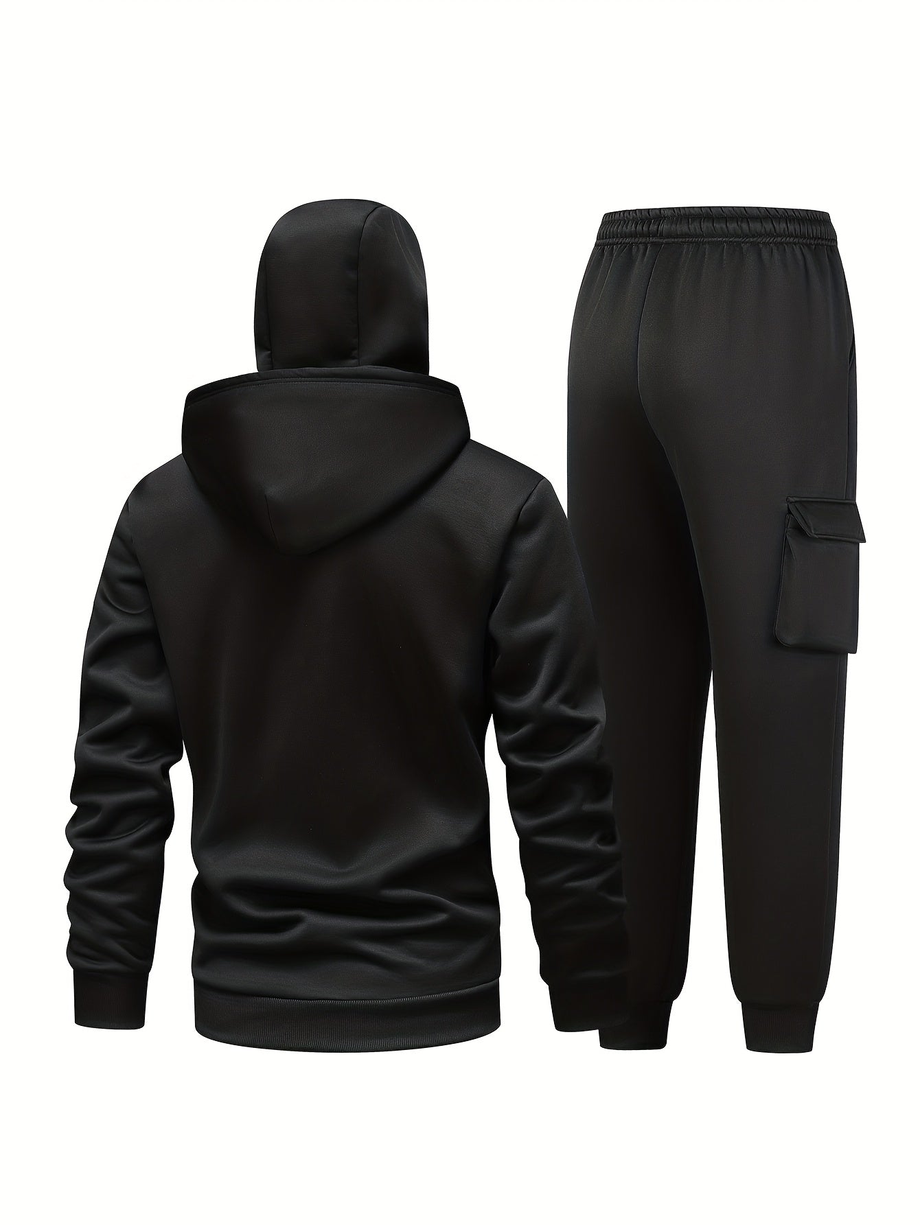 Unisex Trainingsanzug mit Kapuzenjacke und Balaclava-Design, Cargohose