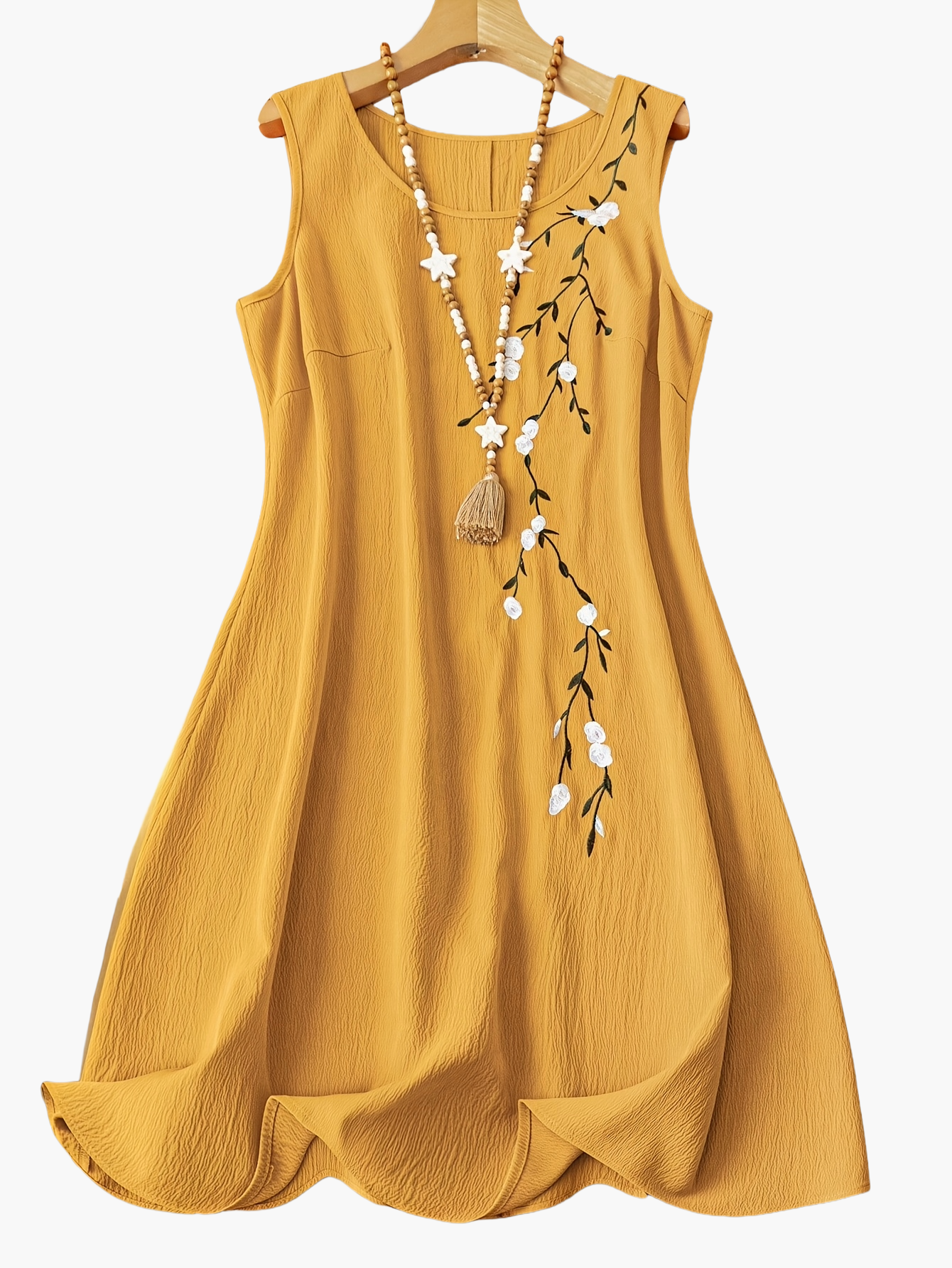 Women's Casual Dress with Embroidery and Floral Pattern – Elegant Summer Style for Everyday and Going Out