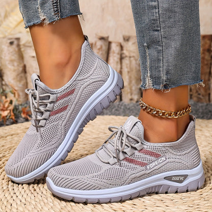 Women's Casual Sneakers with Laces – Comfortable Sports Shoes for Everyday & Fitness