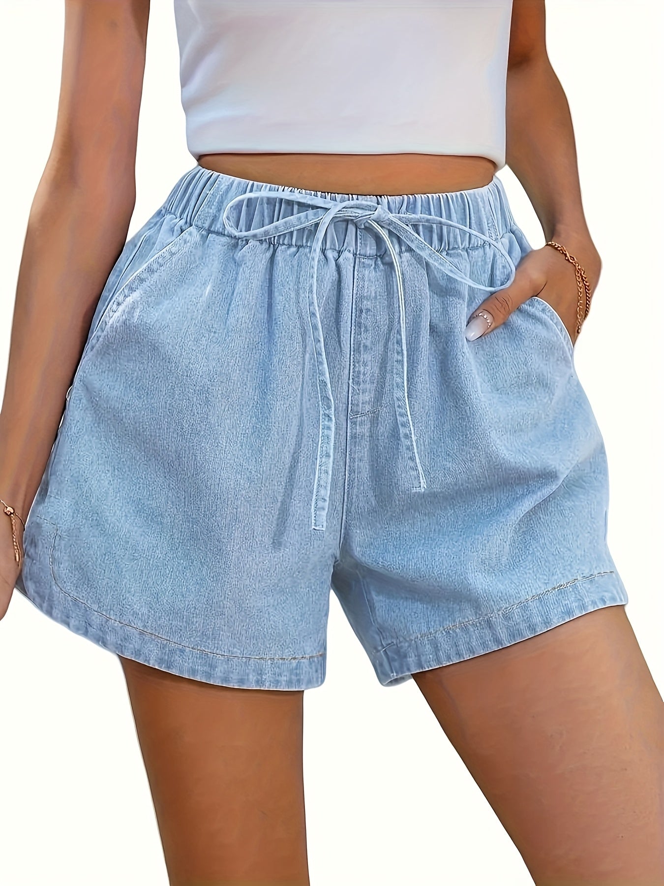 Damen Freizeitshorts mit Bindegürtel und lockerem Schnitt – Elegante Sommer-Shorts für Alltag und Urlaub