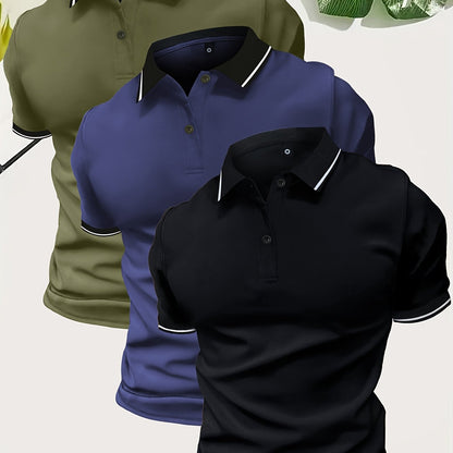 Men's Modern Casual Polo Shirt for Everyday and Leisure