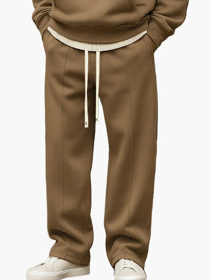 Men's Casual Hooded Sweatshirt Set – Loose Leisure Suit with Hooded Sweatshirt and Trousers for Everyday, Sports & Relaxation